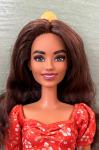 Mattel - Barbie - Fashionistas #182 - Orange Floral Printed Dress - Original - Poupée